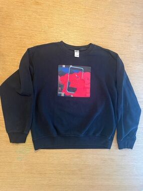 KAWS - Warhol - Uniqlo - Black Crewneck Sweatshirt